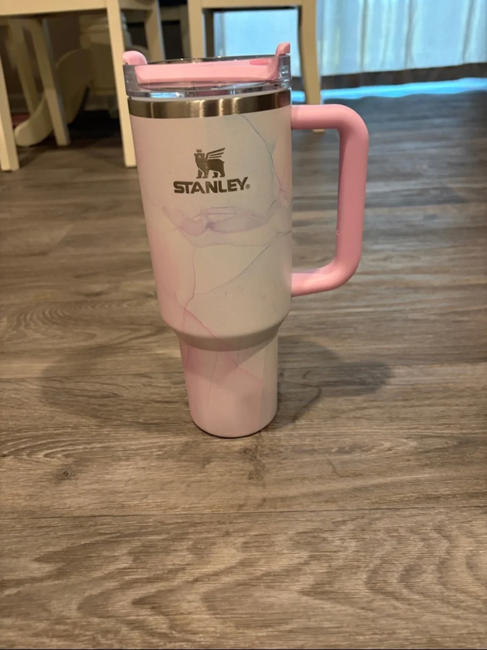 Stanley Pink Marble Handle Travel Tumbler - Picture 1 of 1
